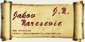 Jakov Marešević vizit kartica